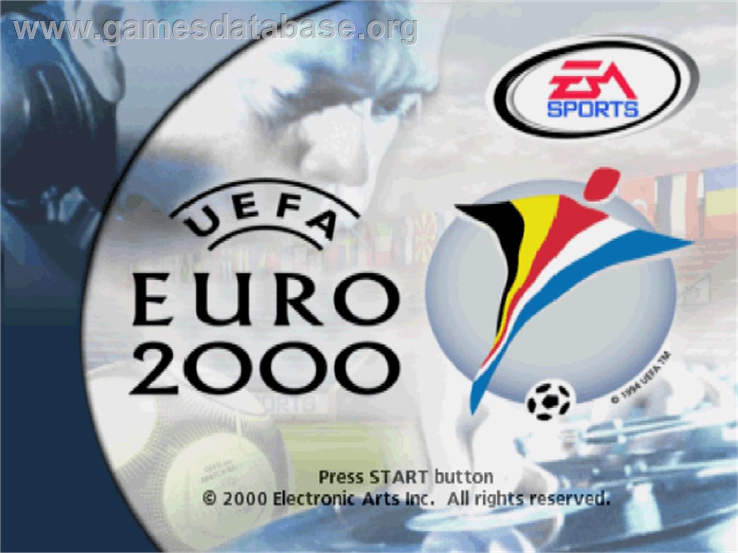 UEFA Euro 2000 - Sony Playstation - Artwork - Title Screen
