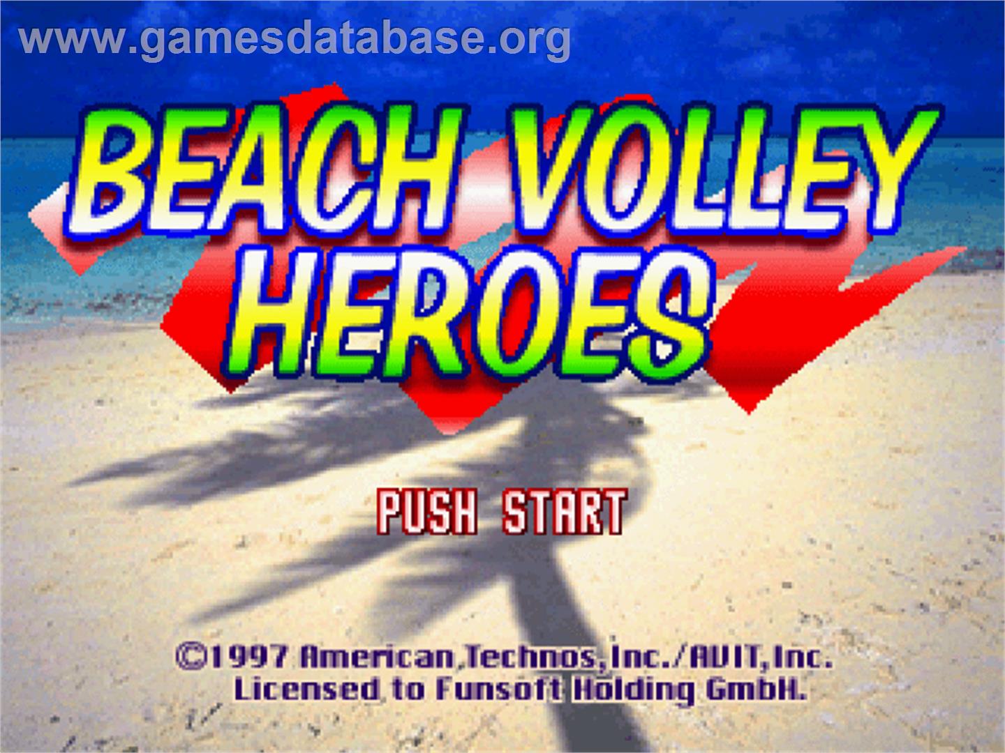 V-Ball: Beach Volley Heroes - Sony Playstation - Artwork - Title Screen