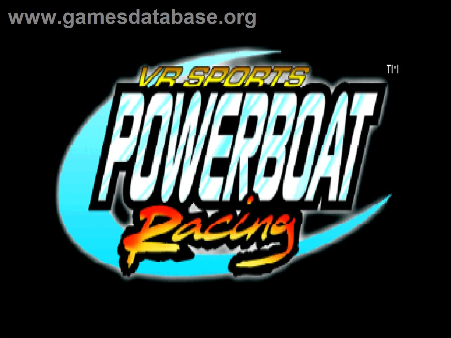 VR Sports Powerboat Racing - Sony Playstation - Artwork - Title Screen