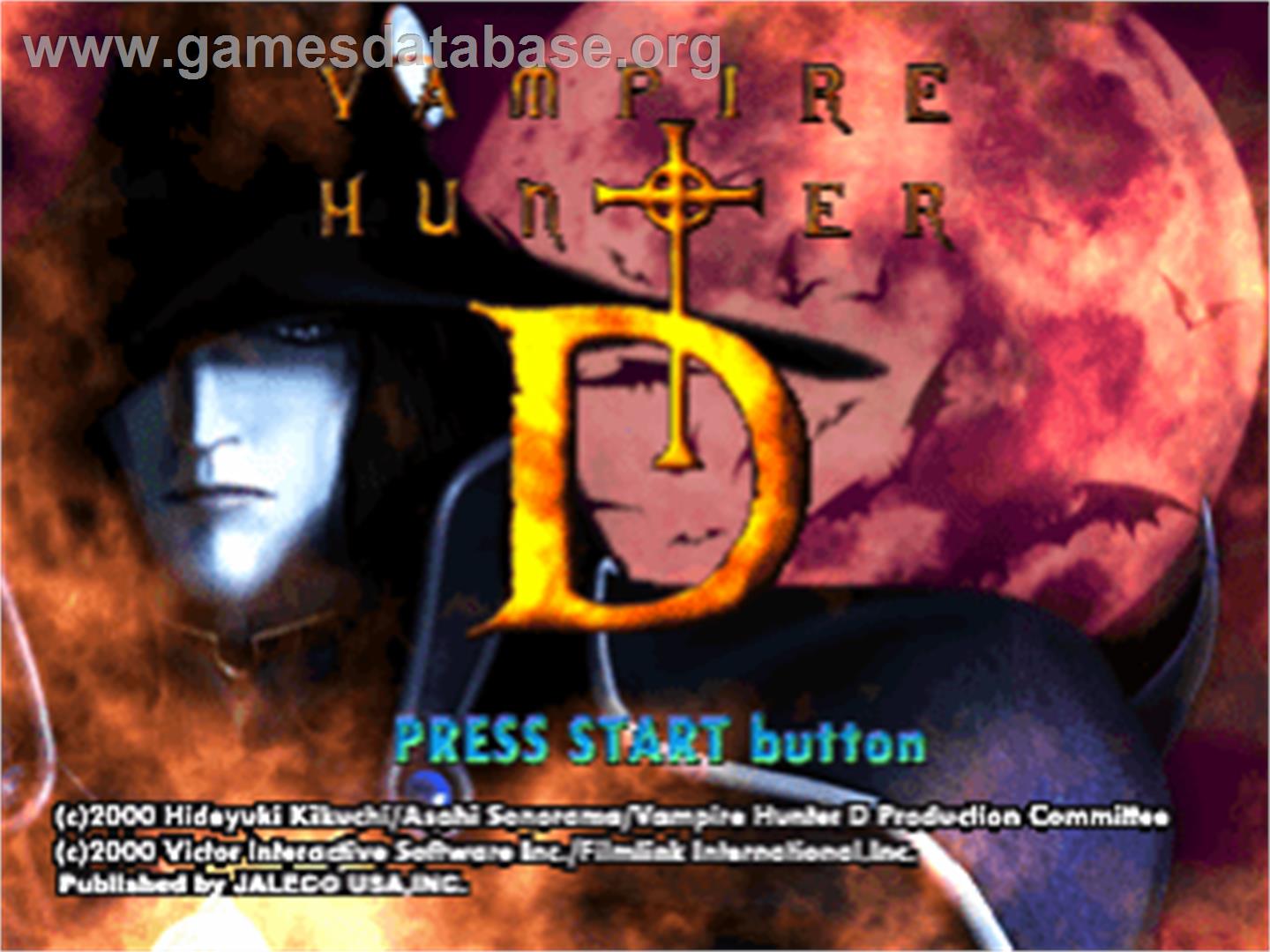Vampire Hunter D - Sony Playstation - Artwork - Title Screen