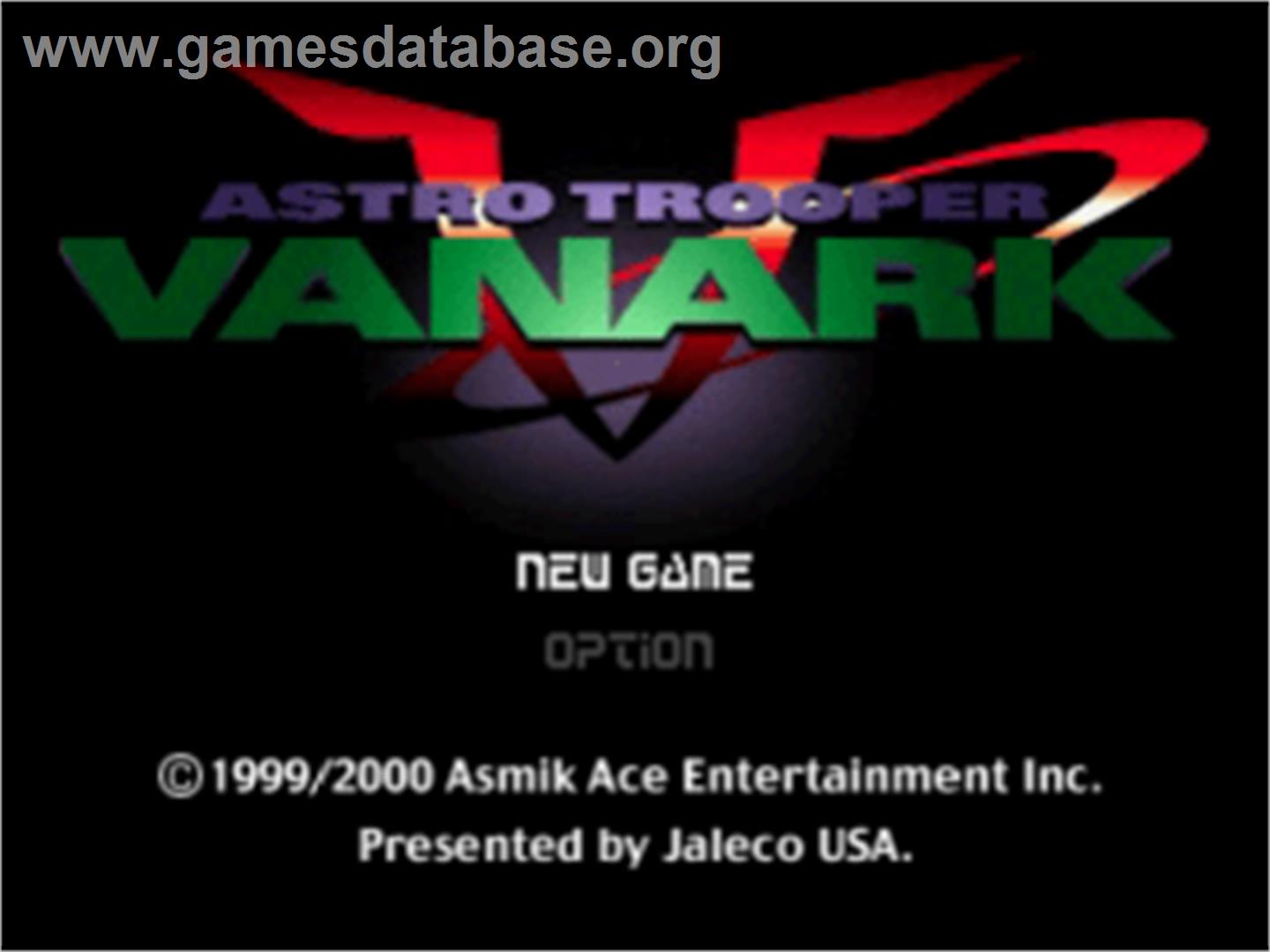 Vanark - Sony Playstation - Artwork - Title Screen