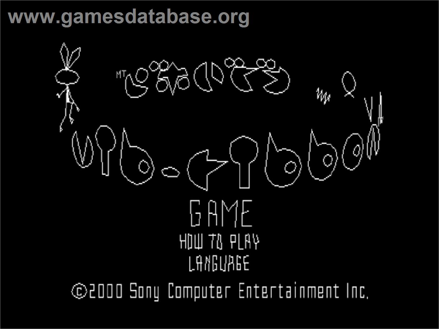Vib Ribbon - Sony Playstation - Artwork - Title Screen