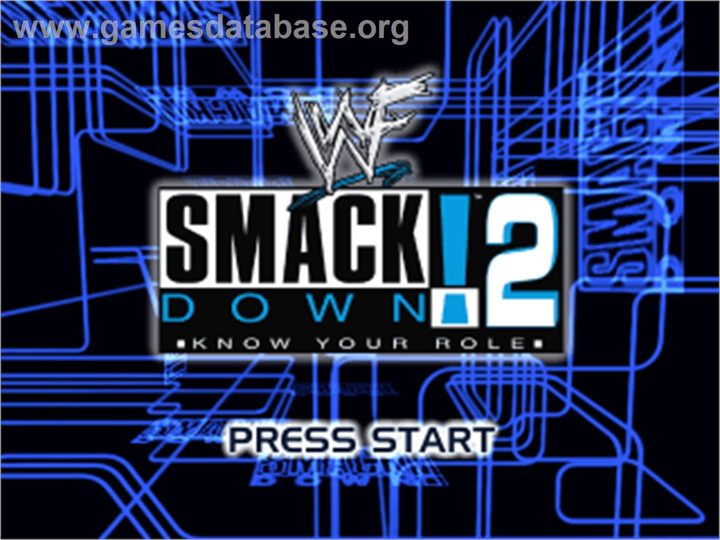 WWF Smackdown! 2: Know Your Role - Sony Playstation - Artwork - Title Screen