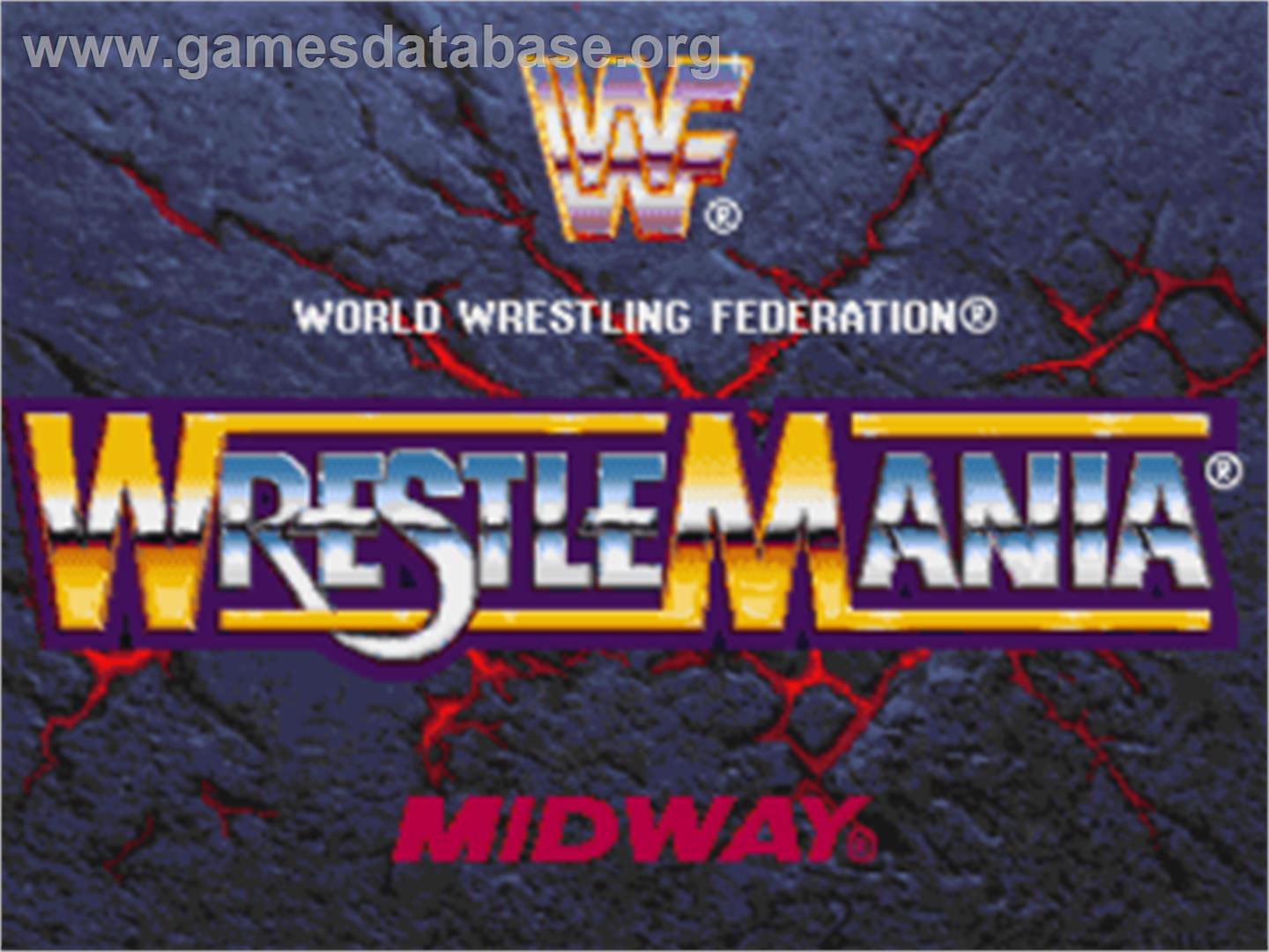 WWF Wrestlemania: The Arcade Game - Sony Playstation - Artwork - Title Screen