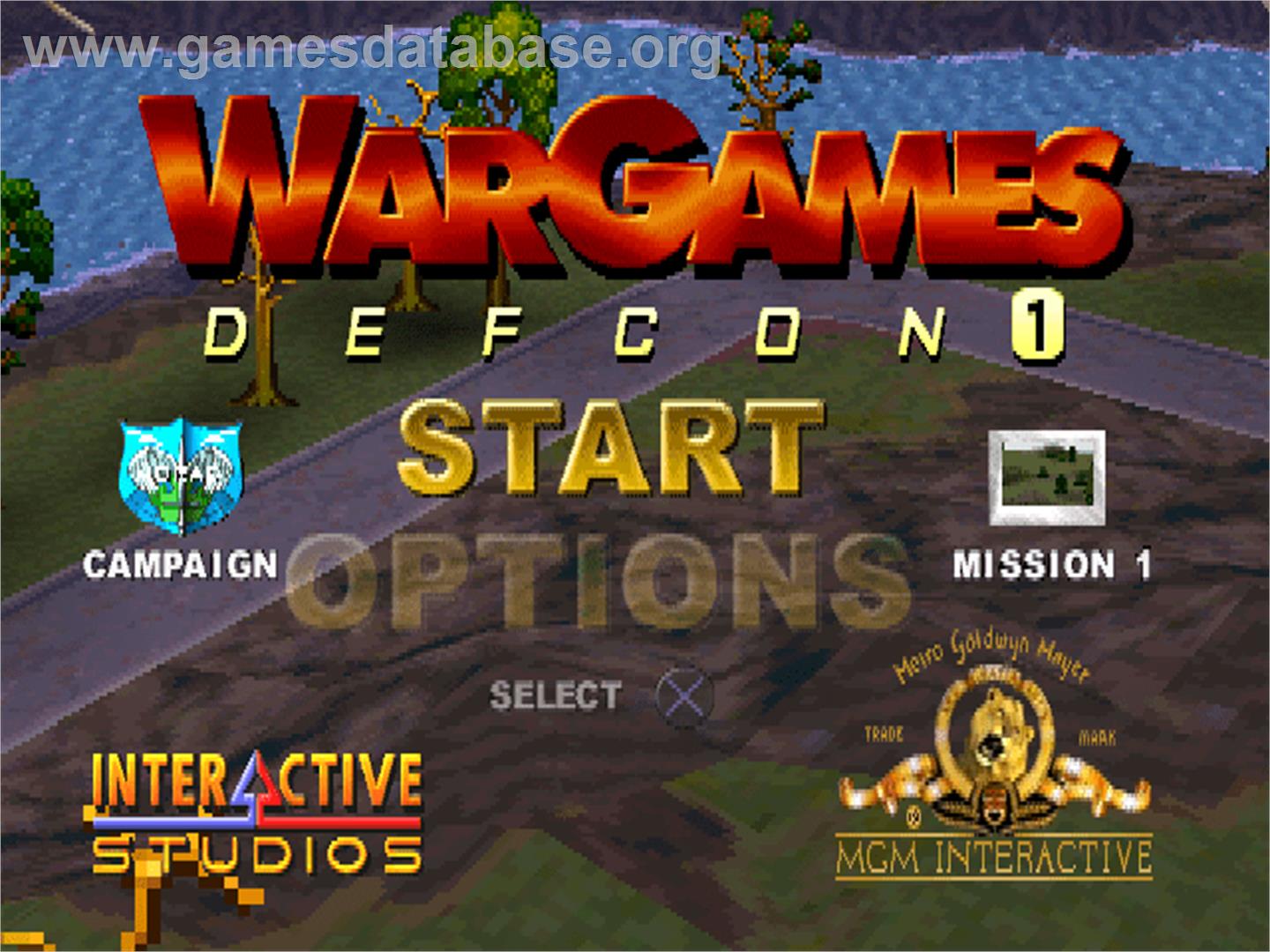 War Games - Defcon 1 - Sony Playstation - Artwork - Title Screen