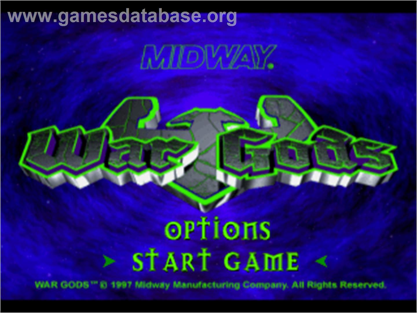 War Gods - Sony Playstation - Artwork - Title Screen