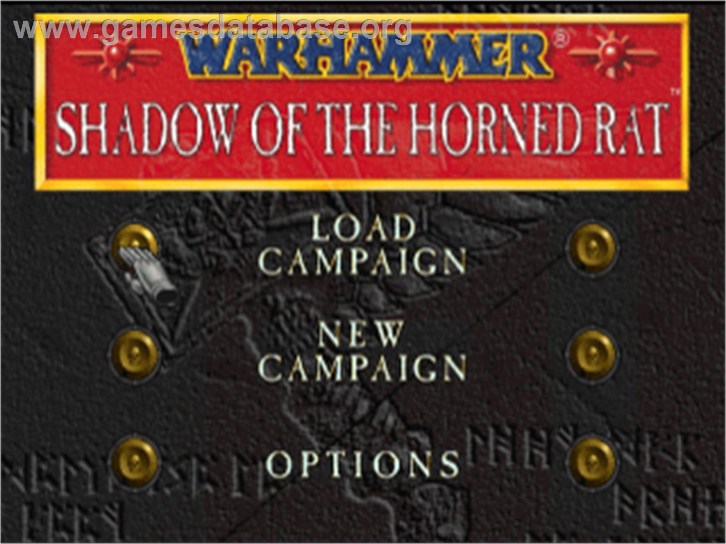 Warhammer: Shadow of the Horned Rat - Sony Playstation - Artwork - Title Screen