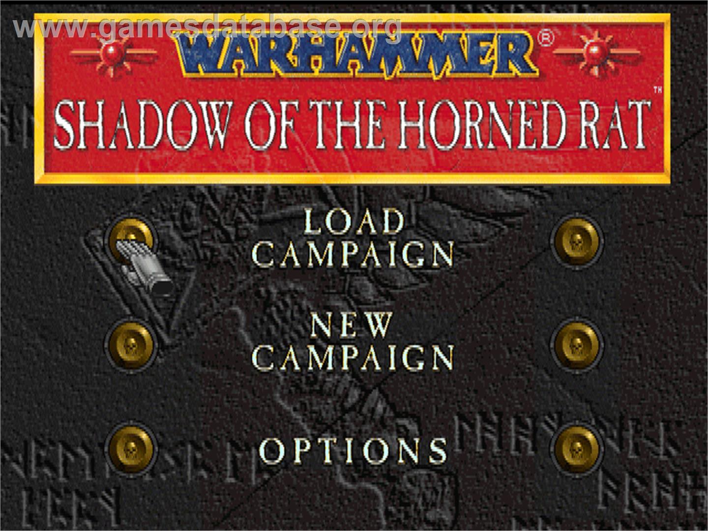 Warhammer - Shadow Of The Horned Rat - Sony Playstation - Artwork - Title Screen