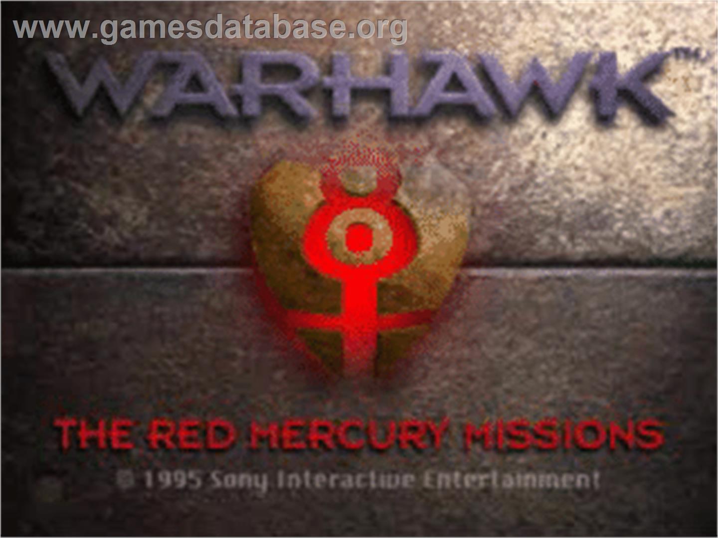 Warhawk - Sony Playstation - Artwork - Title Screen