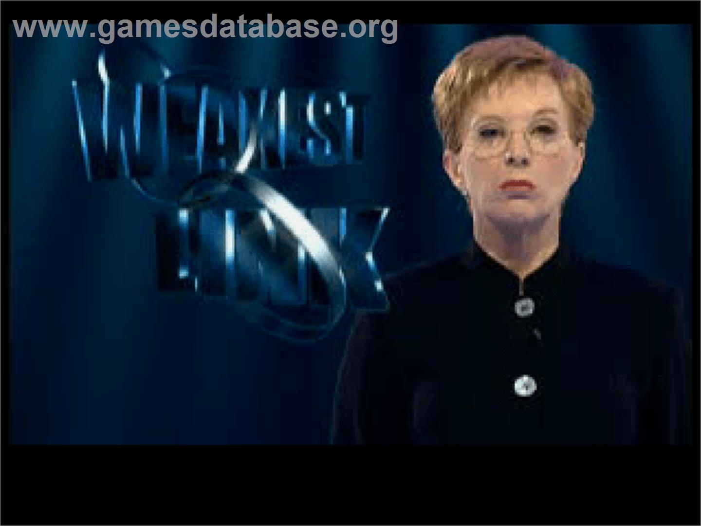 Weakest Link, The - Sony Playstation - Artwork - Title Screen