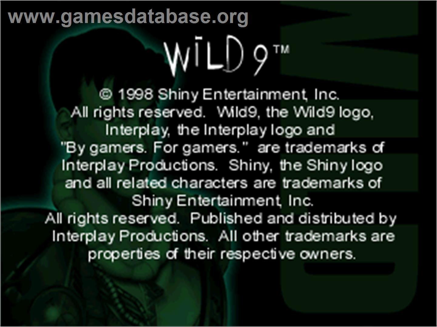 Wild 9 - Sony Playstation - Artwork - Title Screen