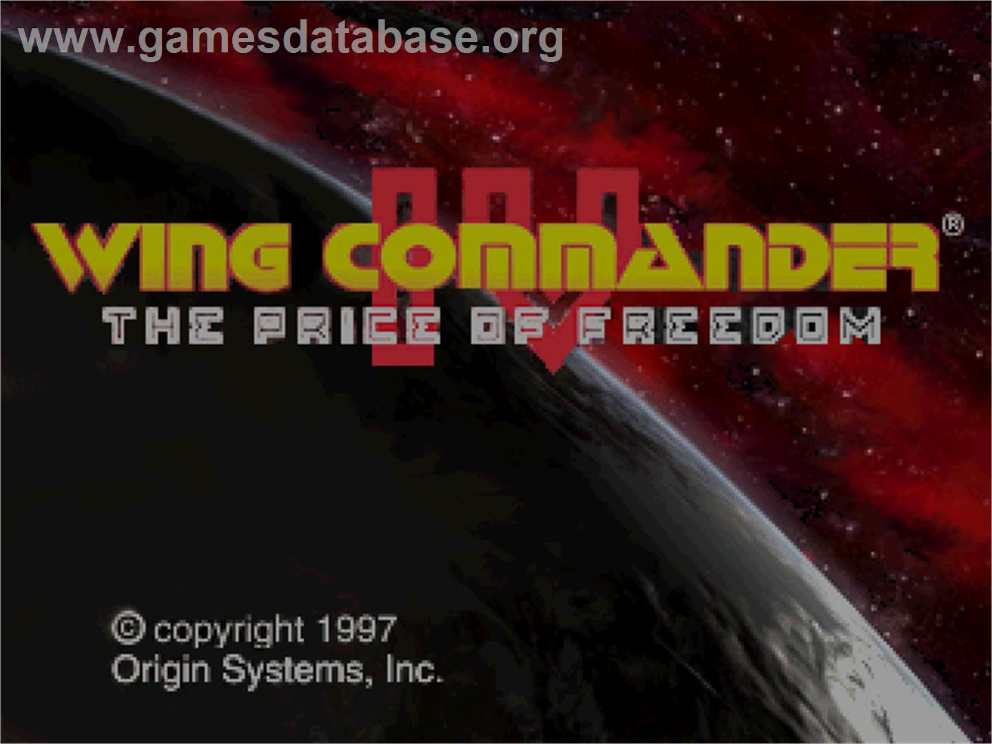 Wing Commander 4 - The Price Of Freedom - Sony Playstation - Artwork - Title Screen