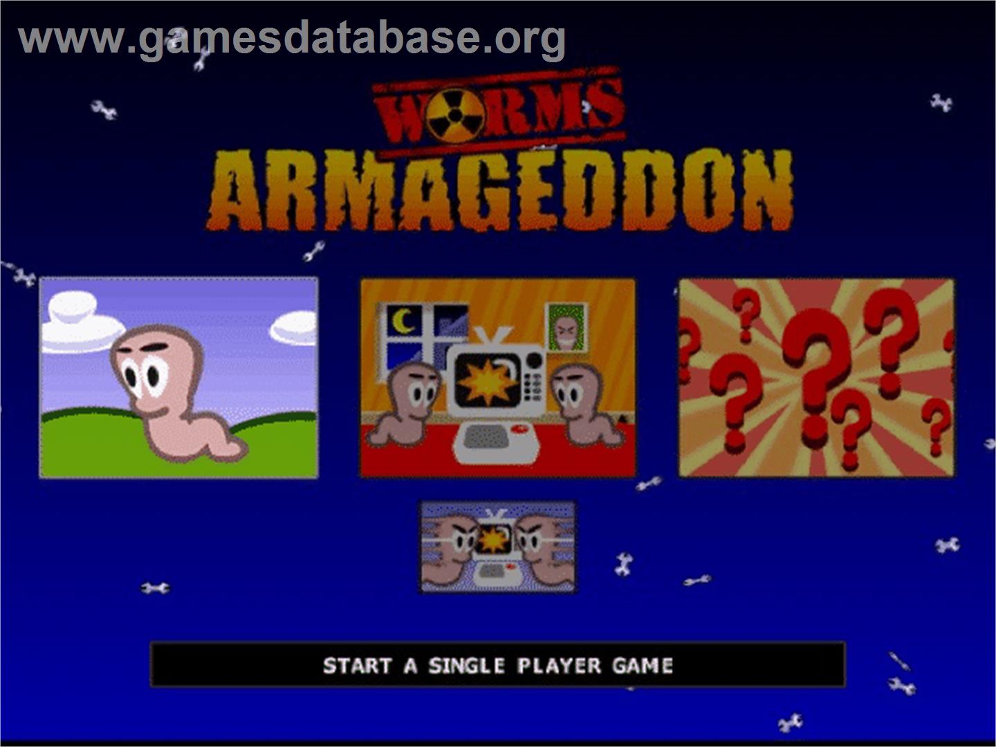 Worms Armageddon - Sony Playstation - Artwork - Title Screen