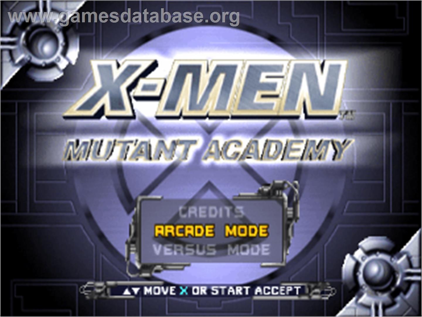 X-Men: Mutant Academy - Sony Playstation - Artwork - Title Screen