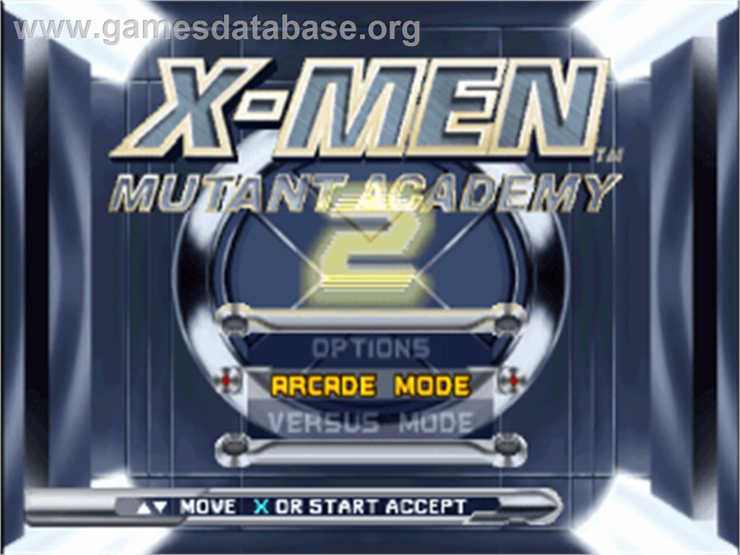X-Men: Mutant Academy 2 - Sony Playstation - Artwork - Title Screen