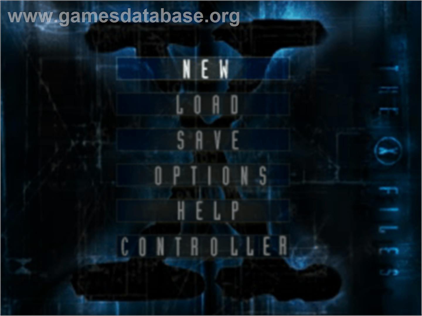 X-files Game, The - Sony Playstation - Artwork - Title Screen