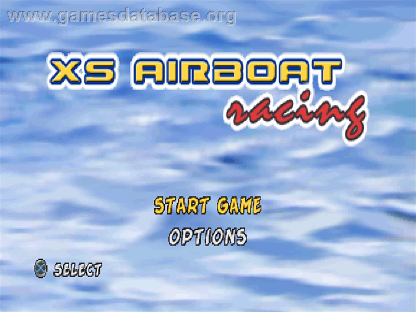 Xs Airboat Racing - Sony Playstation - Artwork - Title Screen
