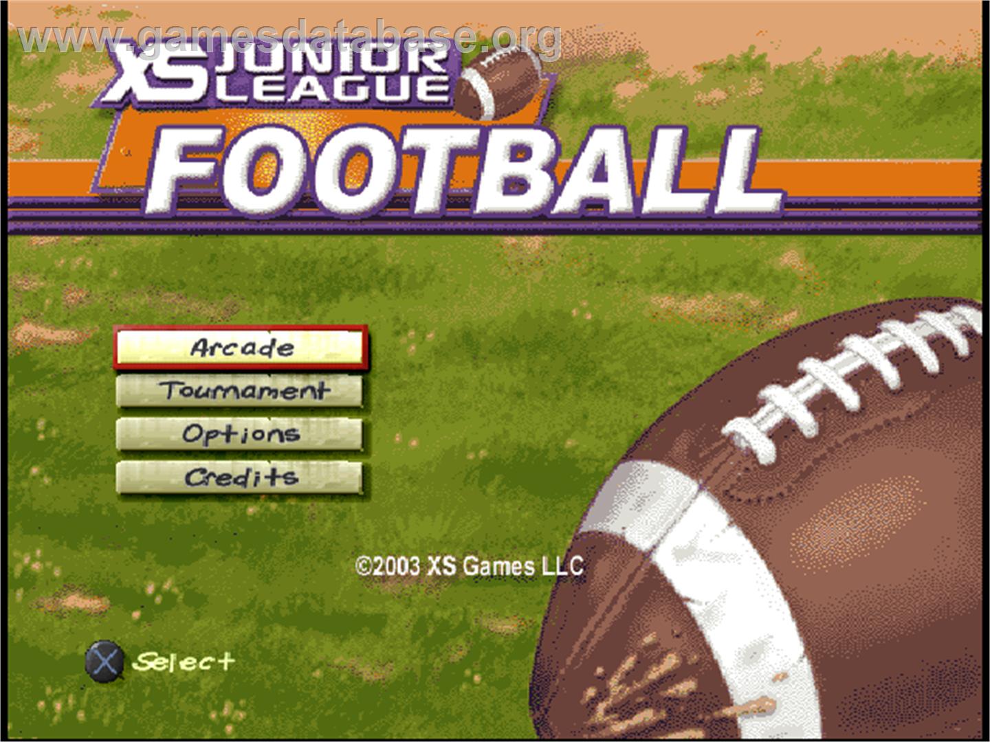 Xs Junior League Football - Sony Playstation - Artwork - Title Screen