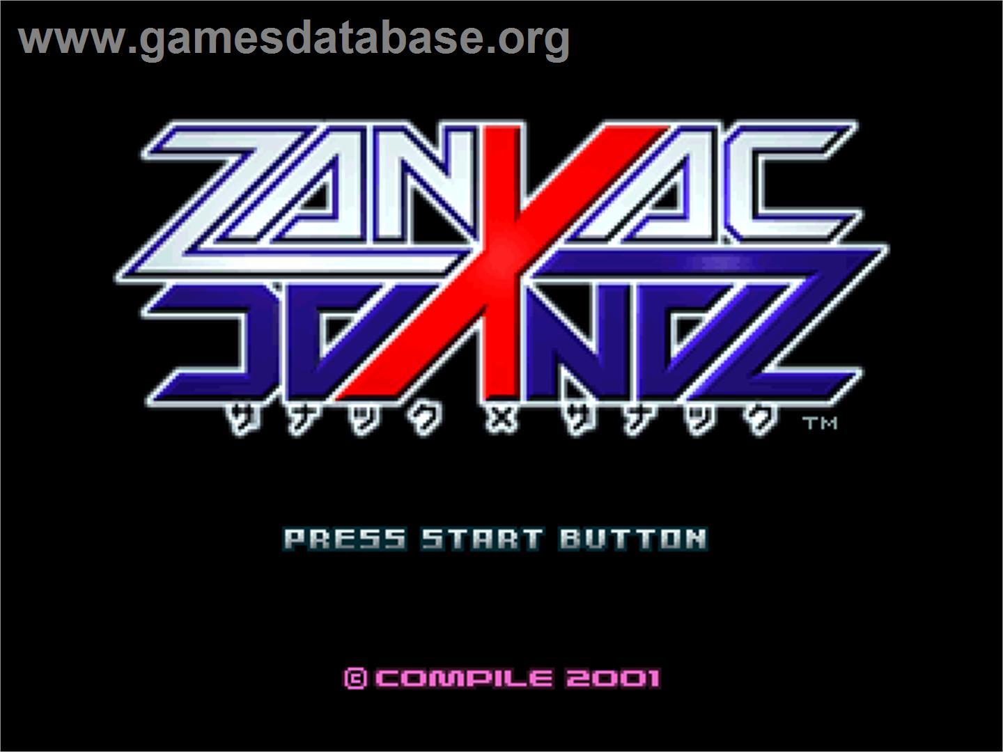 Zanac X Zanac - Sony Playstation - Artwork - Title Screen