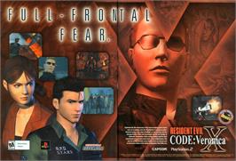 Advert for Resident Evil: Code: Veronica X on the Sega Dreamcast.