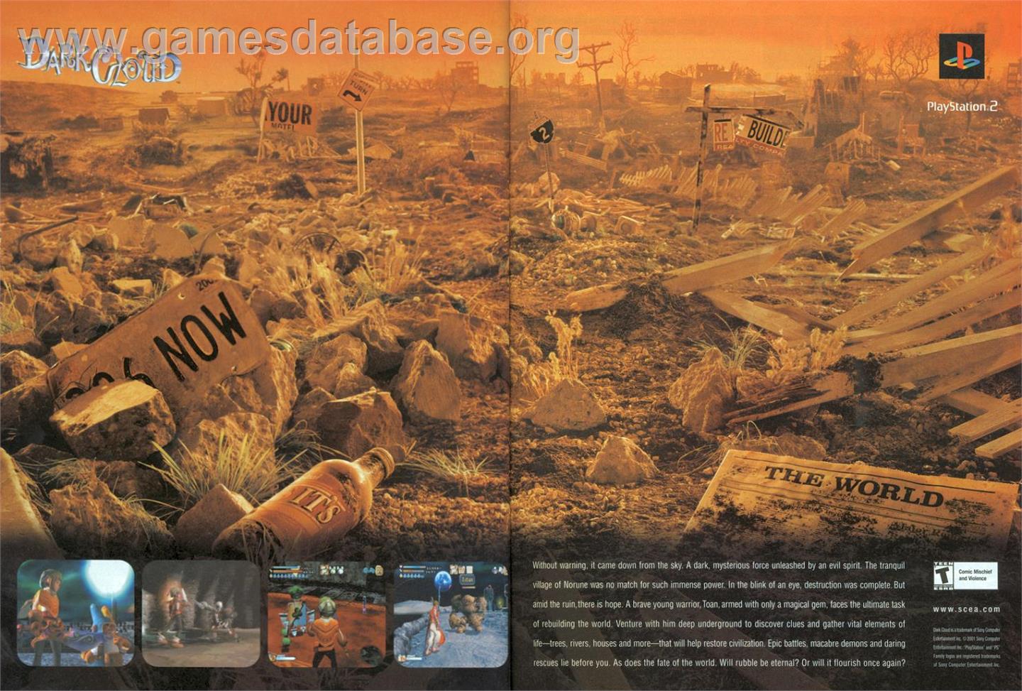 Dark Cloud - Sony Playstation 2 - Artwork - Advert