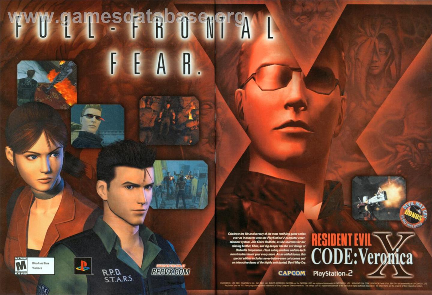 Resident Evil: Code: Veronica X - Sony Playstation 2 - Artwork - Advert