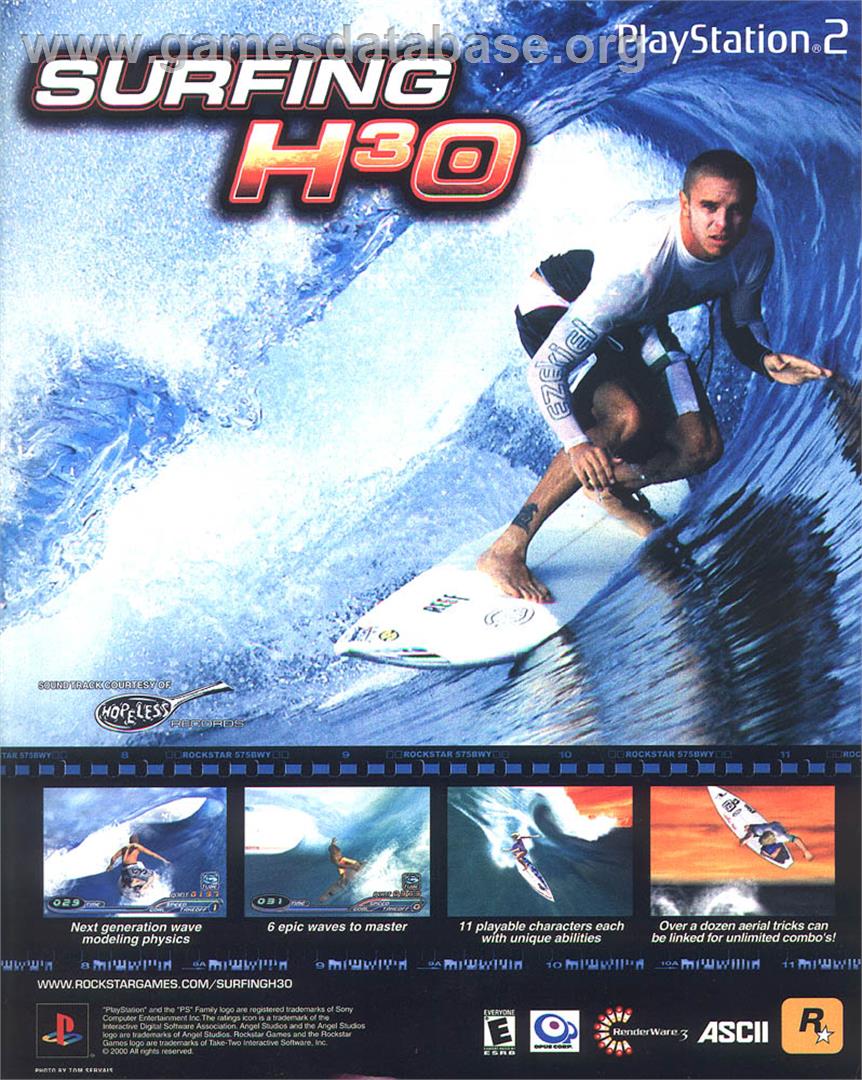 Surfing H3o - Sony Playstation 2 - Artwork - Advert
