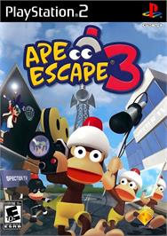 Box cover for Ape Escape 3 on the Sony Playstation 2.