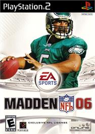 Box cover for Madden Nfl 06 on the Sony Playstation 2.