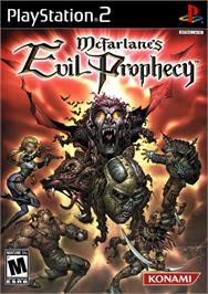 Box cover for Mcfarlane's Evil Prophecy on the Sony Playstation 2.