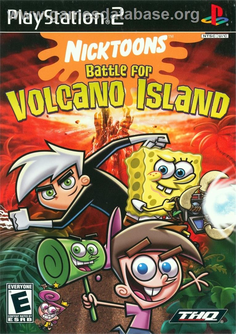 Bob L'eponge Et Ses Amis - Attaque Sur L'ile Du Volcan - Sony Playstation 2 - Artwork - Box