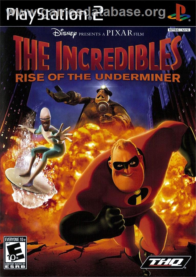 Disney Pixar The Incredibles - Rise Of The Underminer - Sony Playstation 2 - Artwork - Box