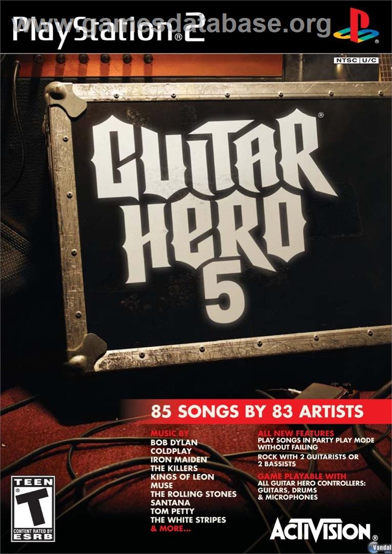Guitar Hero 5 - Sony Playstation 2 - Artwork - Box