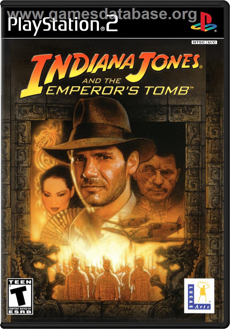 Indiana Jones and the Emperor's Tomb - Sony Playstation 2 - Artwork - Box