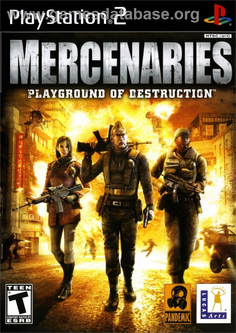 Mercenaries - Playground of Destruction - Sony Playstation 2 - Artwork - Box