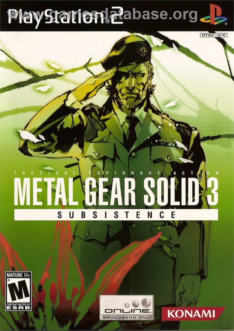 Metal Gear Solid 3 Subsistence - Sony Playstation 2 - Artwork - Box