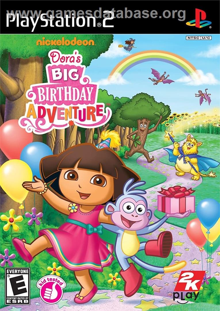 Nickelodeon Dora's Big Birthday Adventure - Sony Playstation 2 - Artwork - Box