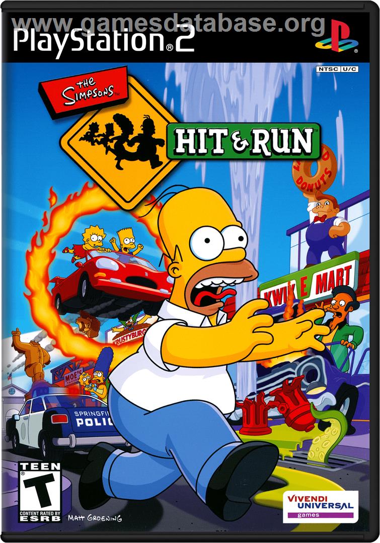 Simpsons: Hit & Run - Sony Playstation 2 - Artwork - Box