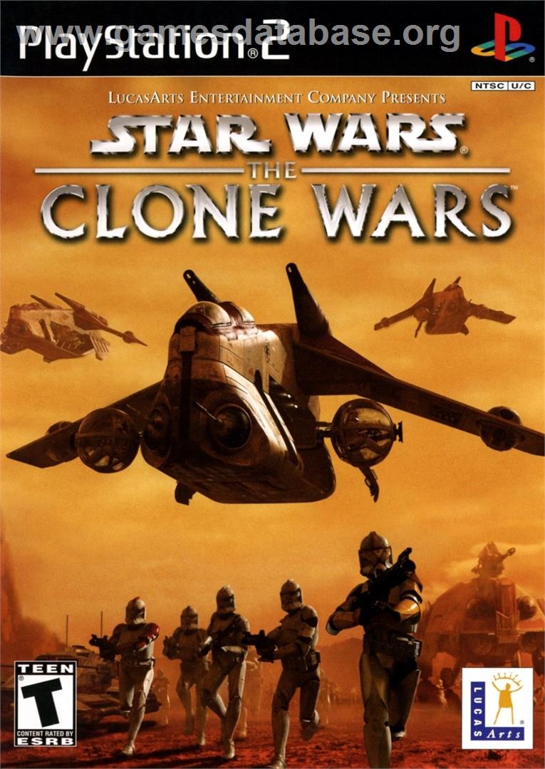 Star Wars - The Clone Wars - Sony Playstation 2 - Artwork - Box