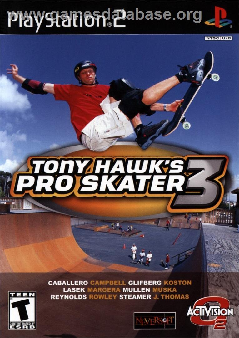 Tony Hawk's Pro Skater 3 - Sony Playstation 2 - Artwork - Box