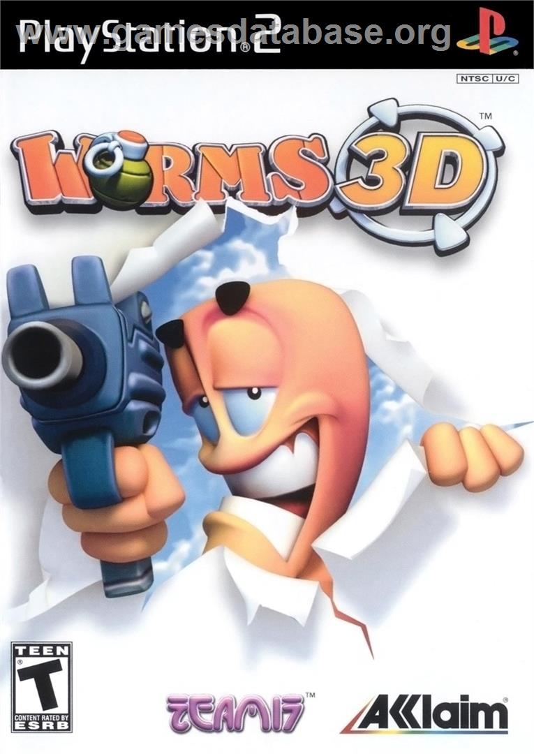 Worms 3d - Sony Playstation 2 - Artwork - Box