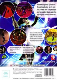 Box back cover for Ace Lightning on the Sony Playstation 2.