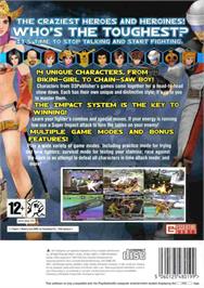 Box back cover for All-star Fighters on the Sony Playstation 2.