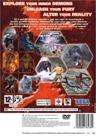 Box back cover for Altered Beast on the Sony Playstation 2.