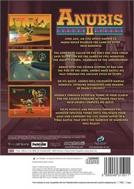 Box back cover for Anubis 2 on the Sony Playstation 2.