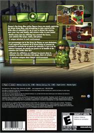Box back cover for Army Men - Soldiers Of Misfortune on the Sony Playstation 2.