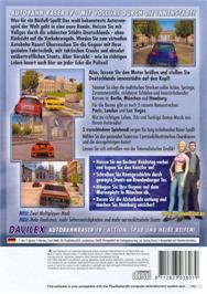 Box back cover for Autobahn Raser 4 on the Sony Playstation 2.