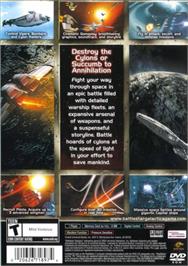 Box back cover for Battlestar Galactica on the Sony Playstation 2.