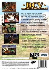 Box back cover for Bcv - Battle Construction Vehicles on the Sony Playstation 2.