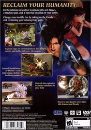 Box back cover for Blood Will Tell - Tezuka Osamu's Dororo on the Sony Playstation 2.